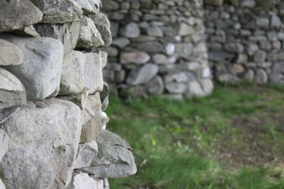 Close-up of stone wall