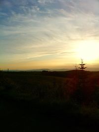 Scenic view of landscape at sunset