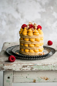 Close-up of cake on table