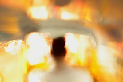 Defocused lights at night