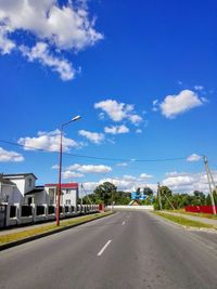 Road against cloudy sky