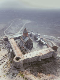 High angle view of abandoned building