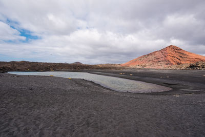 Scenic view of desert against sky