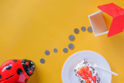 Close-up of cake on table