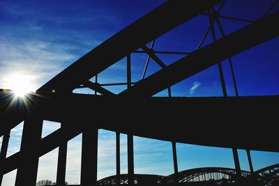 Low angle view of bridge against sky