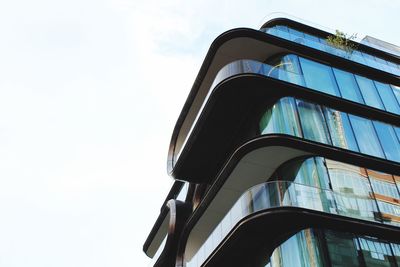 Low angle view of modern building against sky