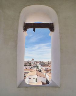 View of sky seen through window