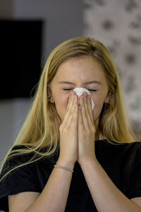 Young woman looking away