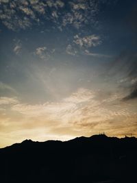 Scenic shot of silhouette landscape against sky