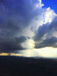 Scenic view of landscape against sky during sunset