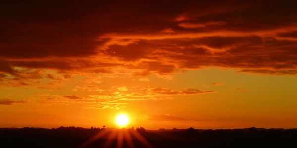 Sunset over landscape