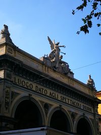 Low angle view of historical building