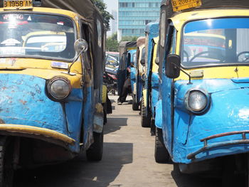 Cars parked in parking lot