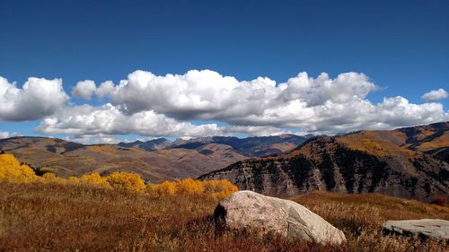 Panoramic view of landscape against sky