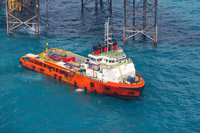 Barge on sea 