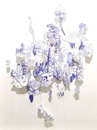 Close-up of hanging over white background