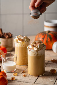 Cropped hand of woman holding coffee