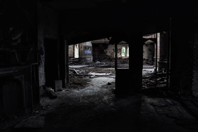 Interior of abandoned tunnel