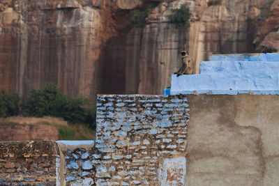 Stone wall of old building