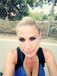 Portrait of young woman