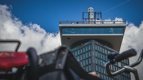 Low angle view of car against sky