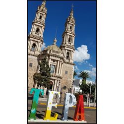 Low angle view of cathedral against sky