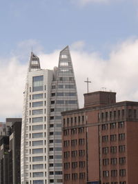 Low angle view of buildings against sky