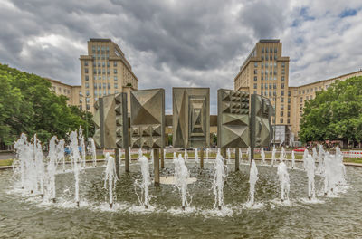 Buildings against sky in city