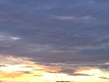 Low angle view of sky during sunset