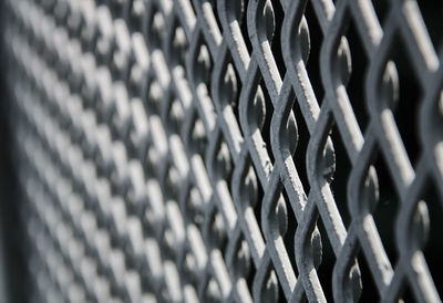 Full frame shot of metal fence