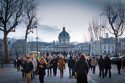 Crowd of tourists