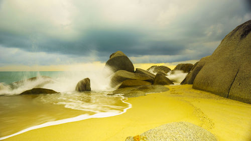 Panoramic view of sea against sky