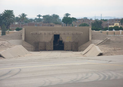 Built structure with trees in background