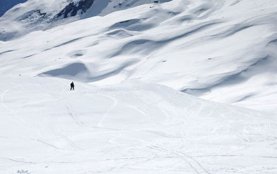 Scenic view of snow covered mountain