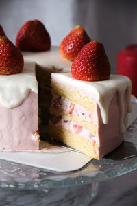 Close-up of cake in plate