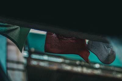 Low angle view of vintage car