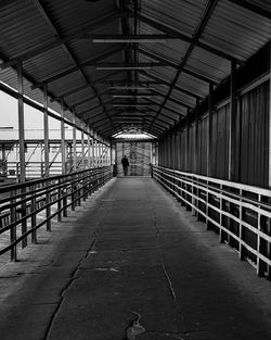 Empty footpath in building