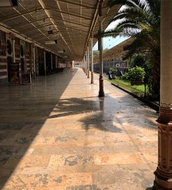 Empty corridor of building