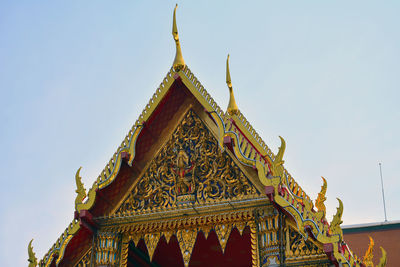 Low angle view of traditional building against sky