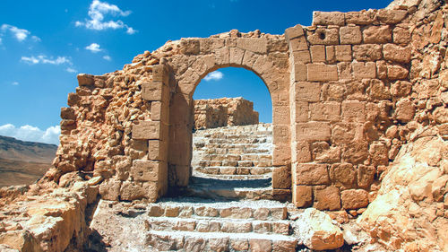 Low angle view of historical building