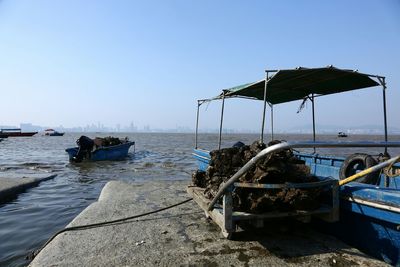 Boats in sea