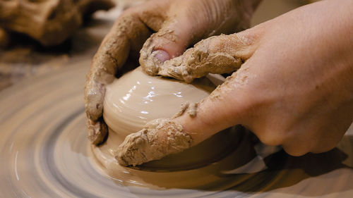 Close-up of man working