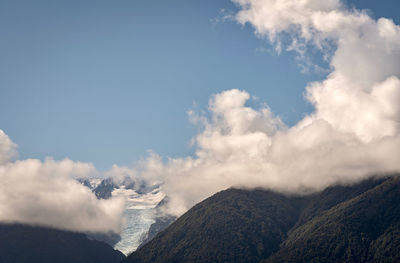 Low angle view of mountain against sky