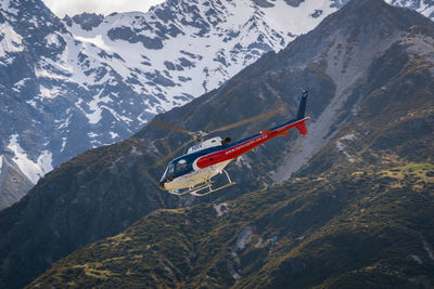 Aerial view of snowcapped mountain