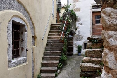 Staircase by building