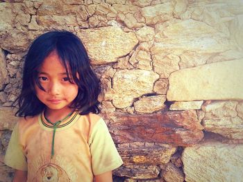 Portrait of smiling young woman
