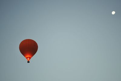 Low angle view of hot air balloon