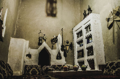 Graffiti on wall of old building