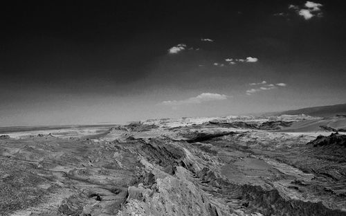 Scenic view of land against sky