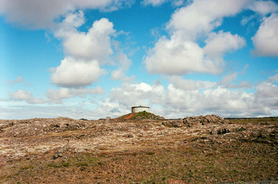 Scenic view of desert against sky